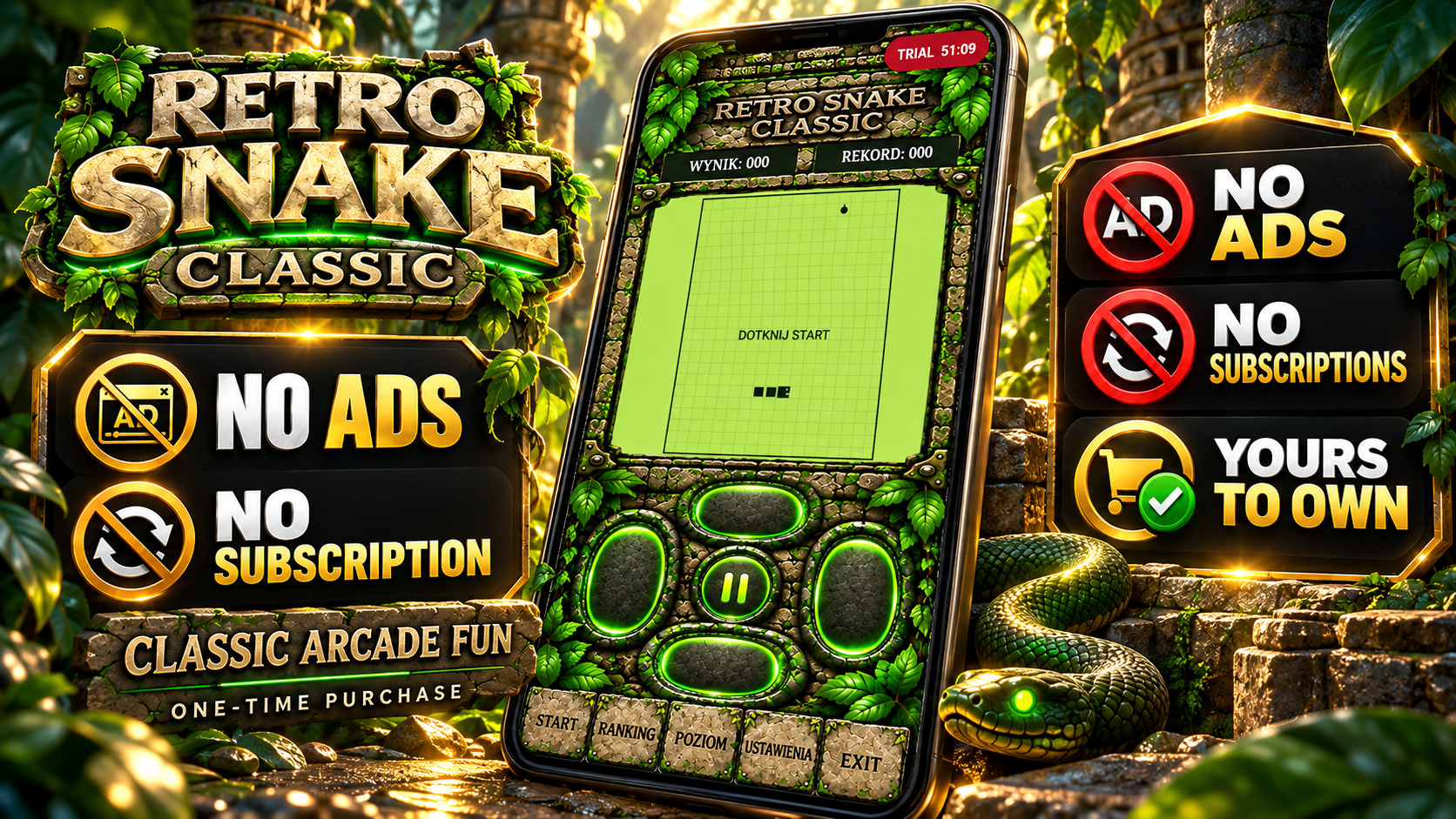 Retro Snake Classic – classic Snake game on Android