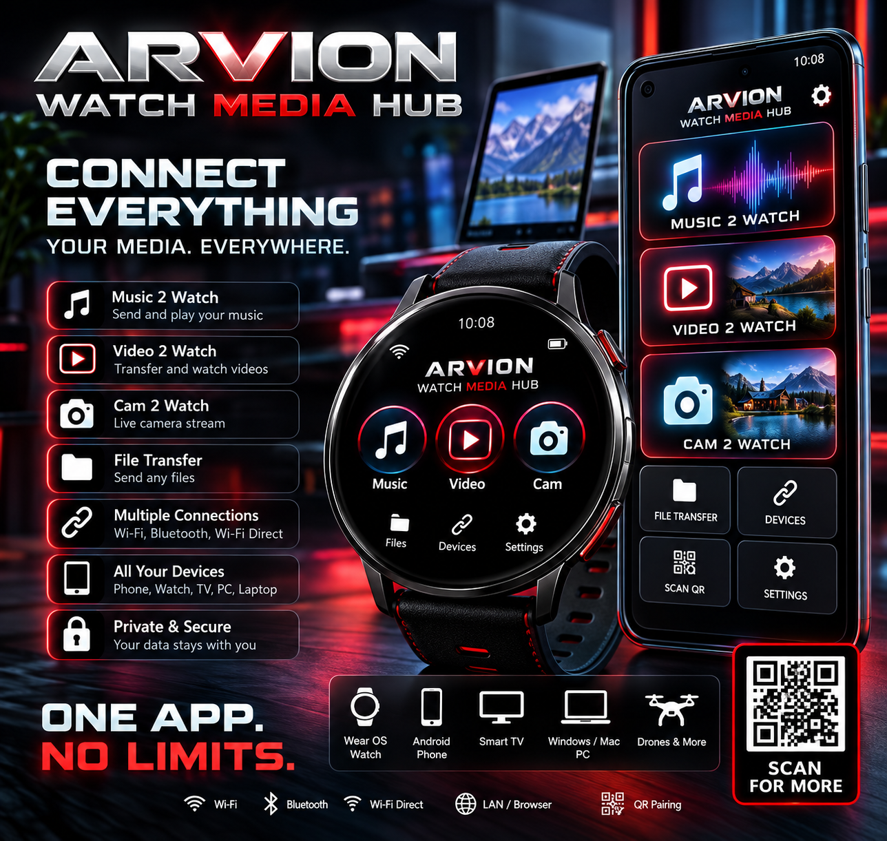 ARVION Watch Media Hub — App gallery 1