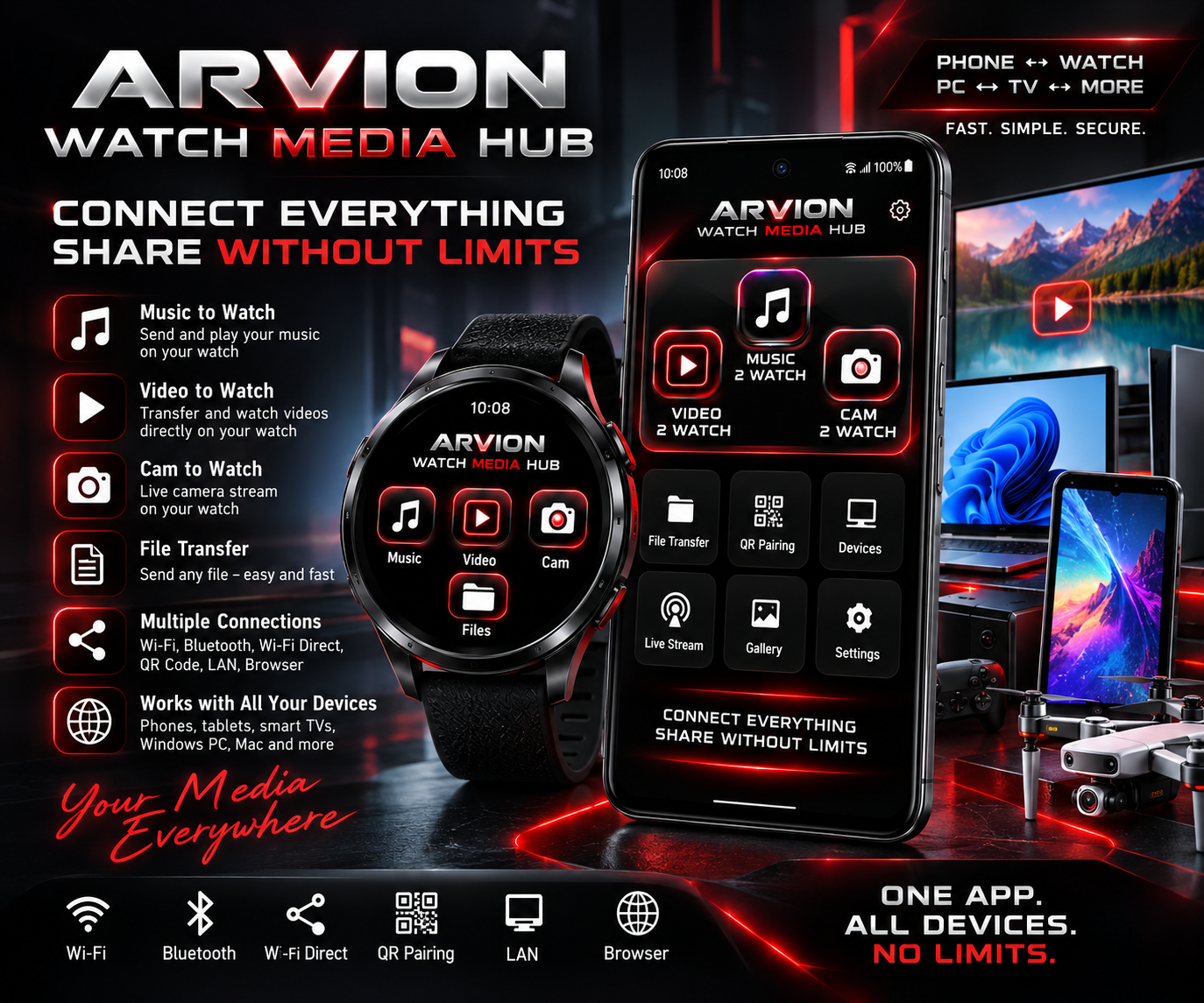 ARVION Watch Media Hub — App gallery 3