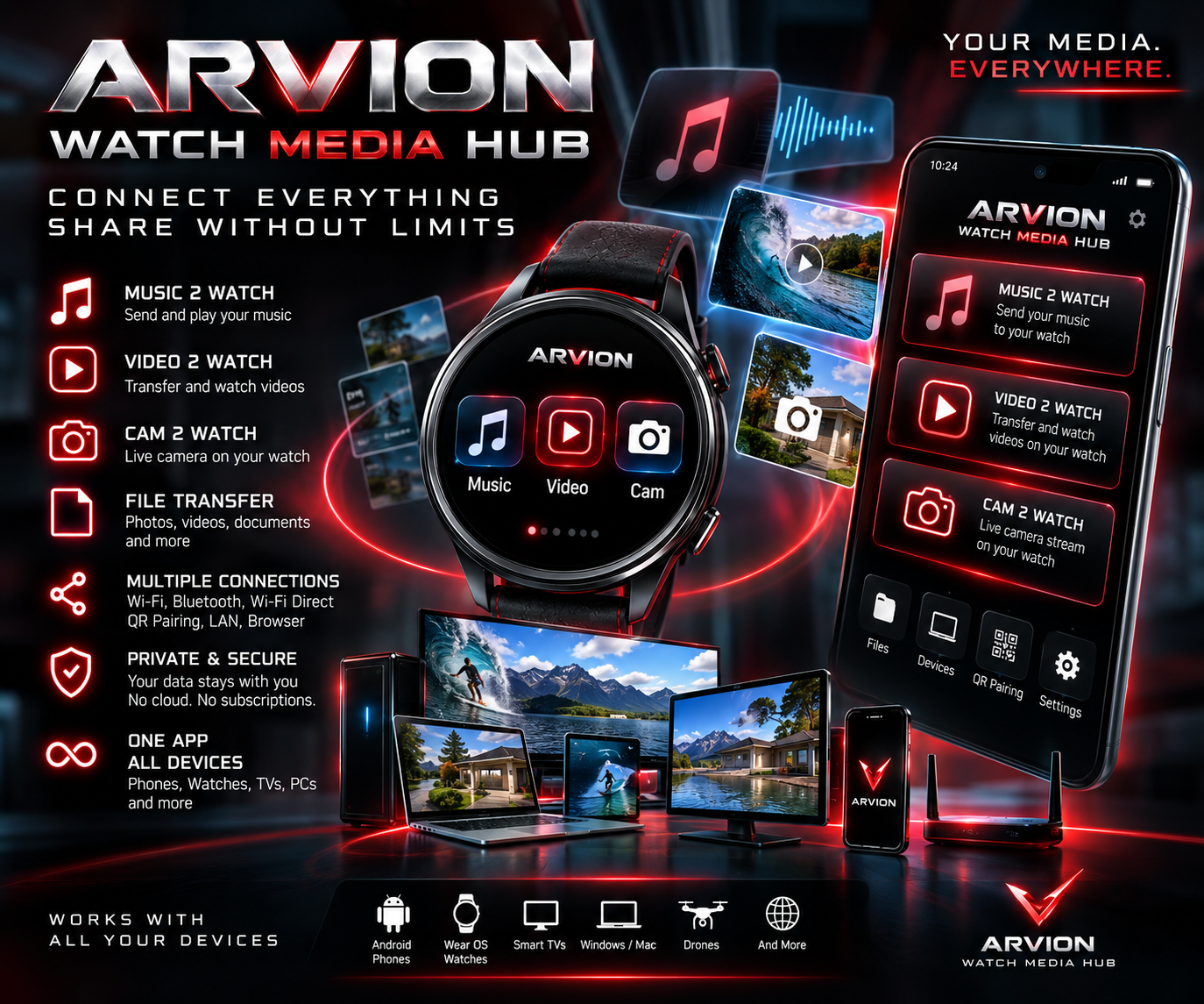ARVION Watch Media Hub — App gallery 6