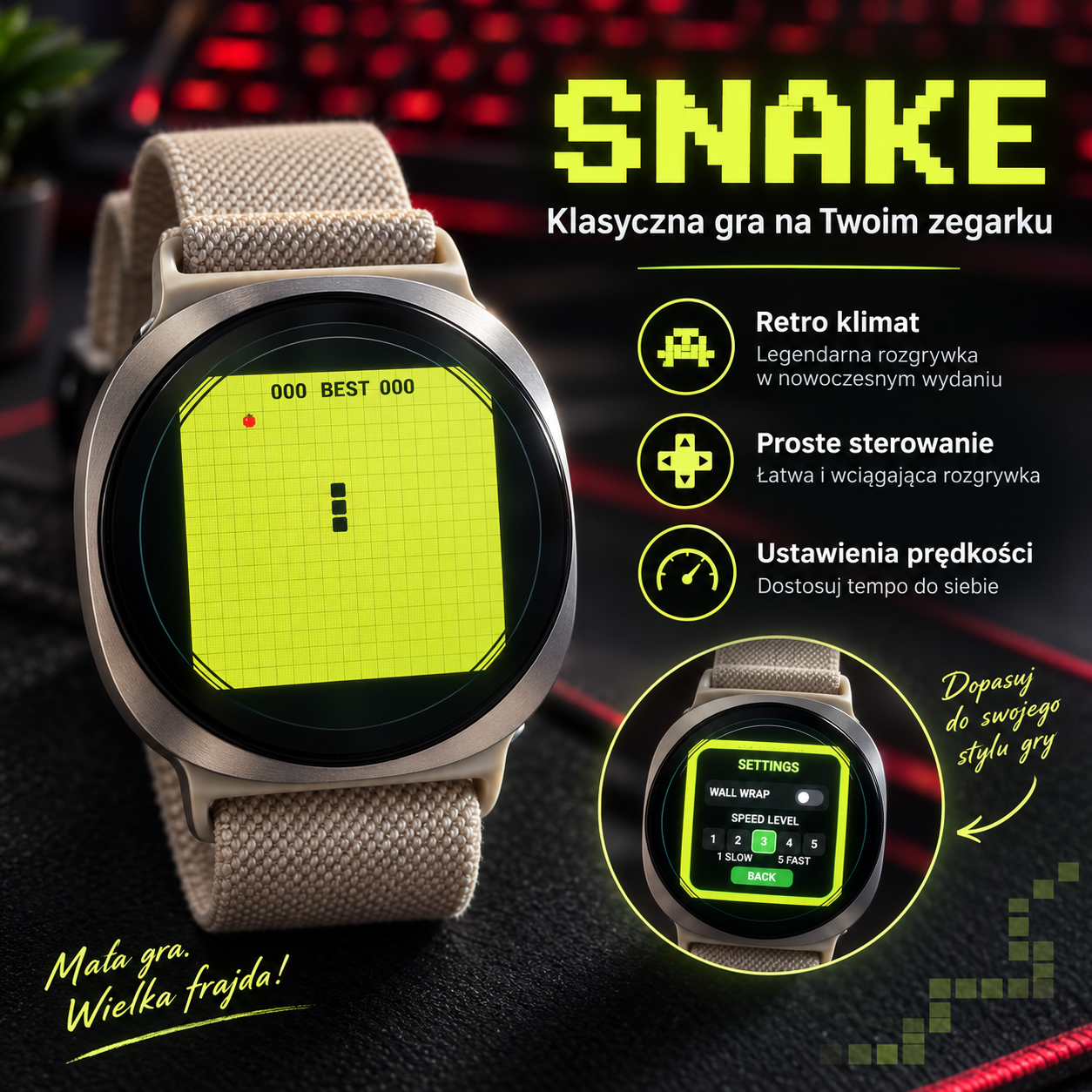 SNAKE · Wear OS – app screenshot 2