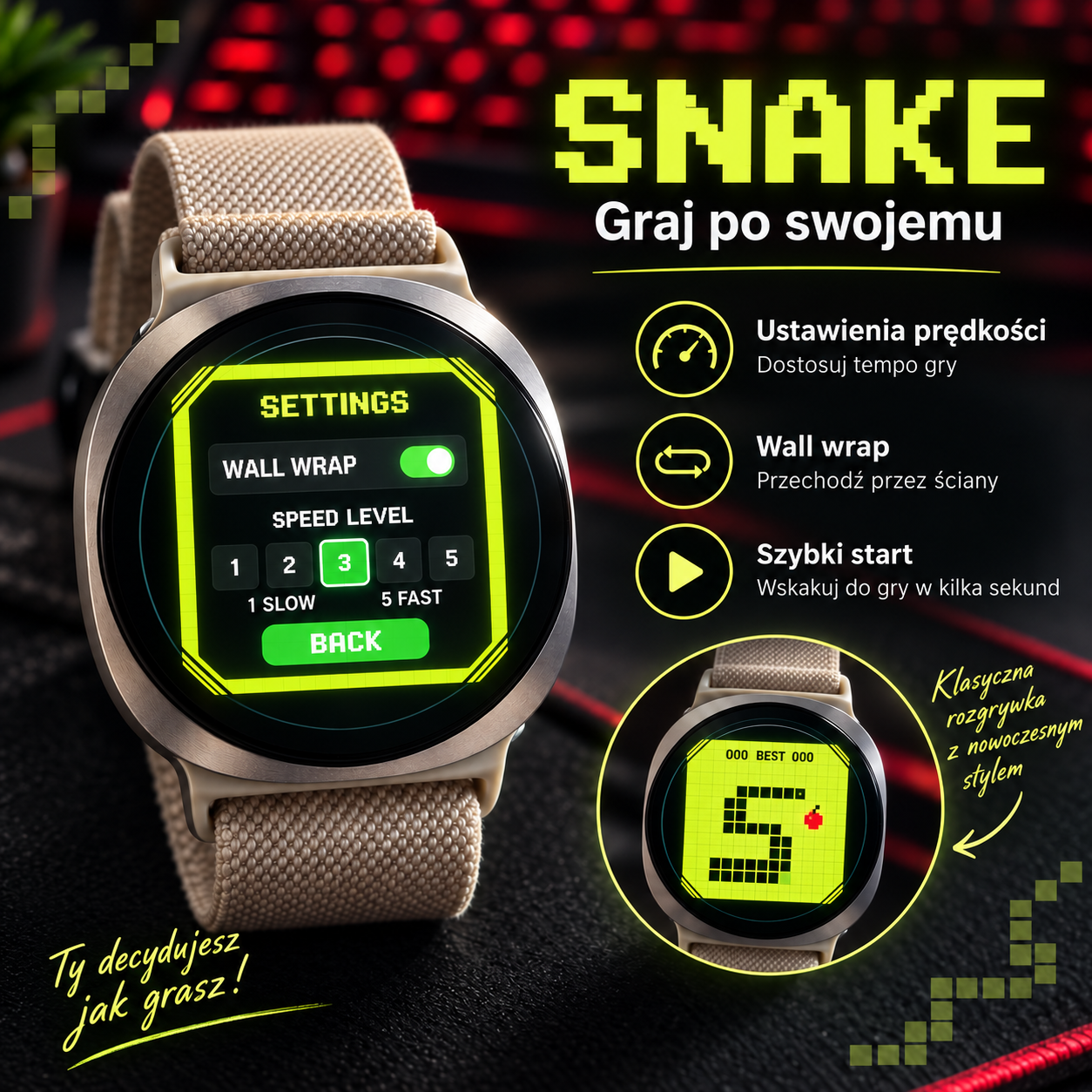 SNAKE · Wear OS – app screenshot 5