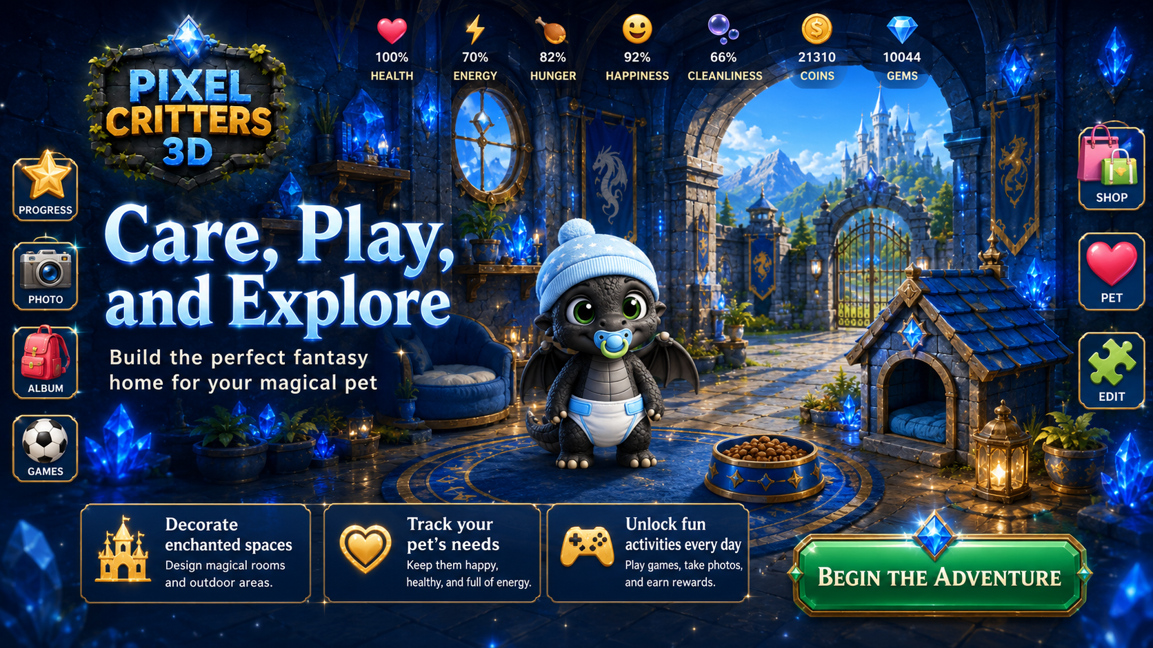 Pixel Critters 3D Android virtual pet game screenshot 3