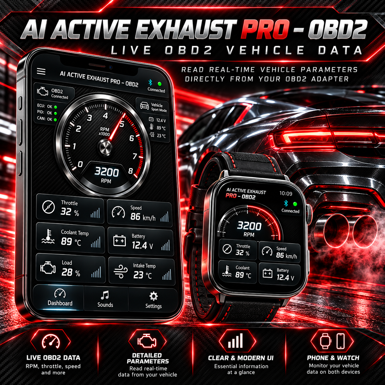 AI ACTIVE EXHAUST PRO – OBD2 — 4