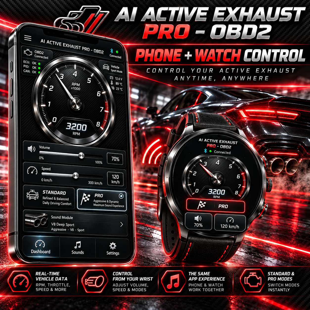 AI ACTIVE EXHAUST PRO – OBD2 — 5