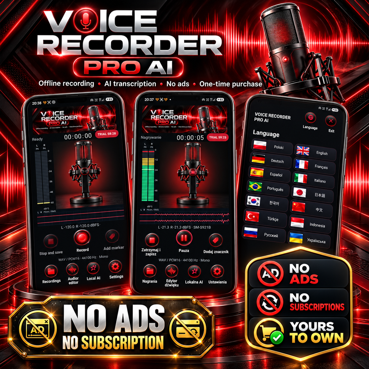 VOICE RECORDER PRO AI — 1