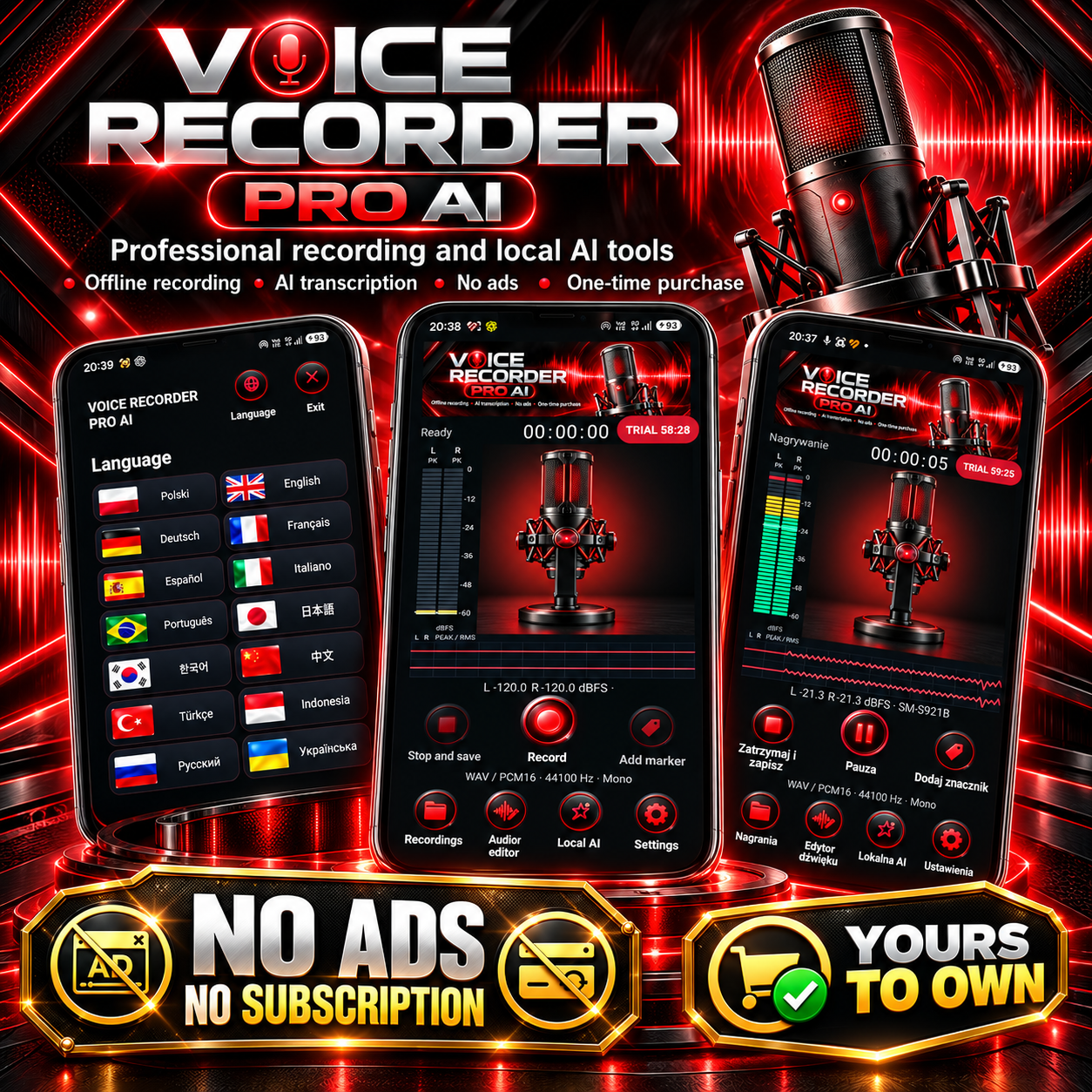 VOICE RECORDER PRO AI — 2